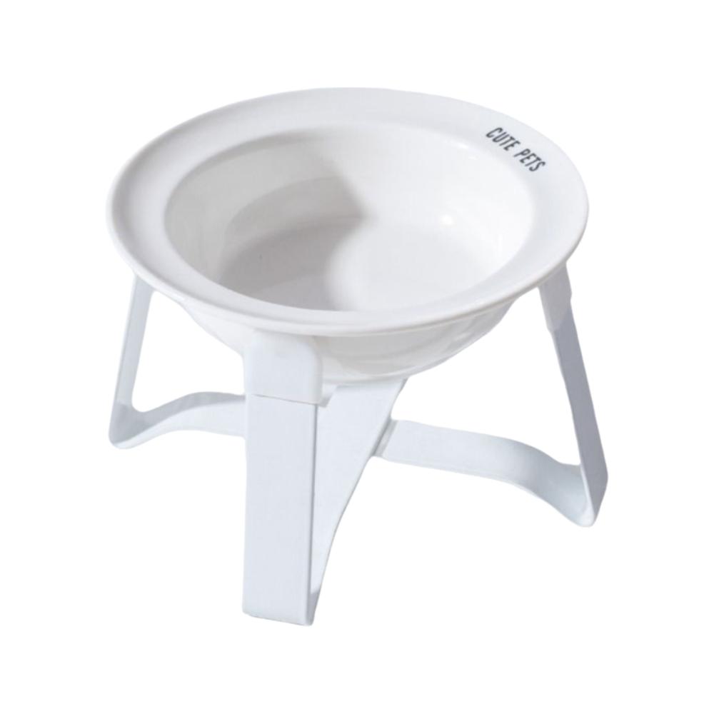 

High Quality Ceramics Cat Bowls Neck Guard High-footed Dog Bowls Anti Blackening Chin Cat Food Bowl For Puppy and Cat білий