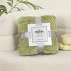 Thickened Pineapple Check Flannel Blanket Set - Ten-Piece Solid Color Winter Throw