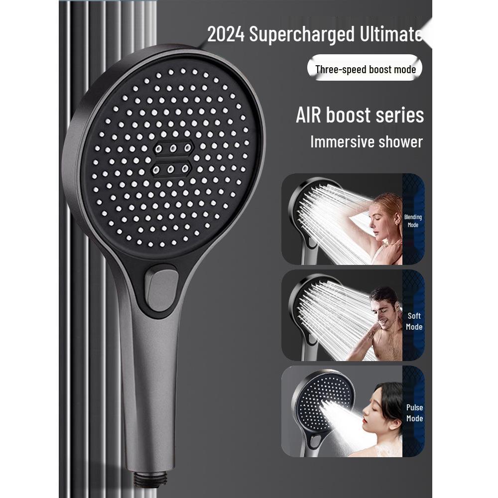 German High-Pressure Rainfall Shower Head Set - Extra Strong Water Output for Household Bathrooms