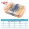 300/600PCS 1/4W Metal Film Resistor Pack, 1% Accuracy, 10R-1M, 30 Types x 20 Pieces, Bagged and Boxed