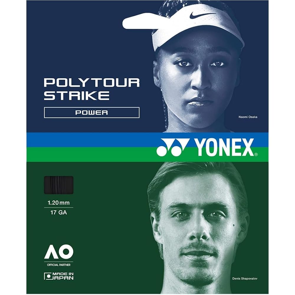 YONEX POLYTOUR STRIKE 120 Tennis String 120m Cool Black