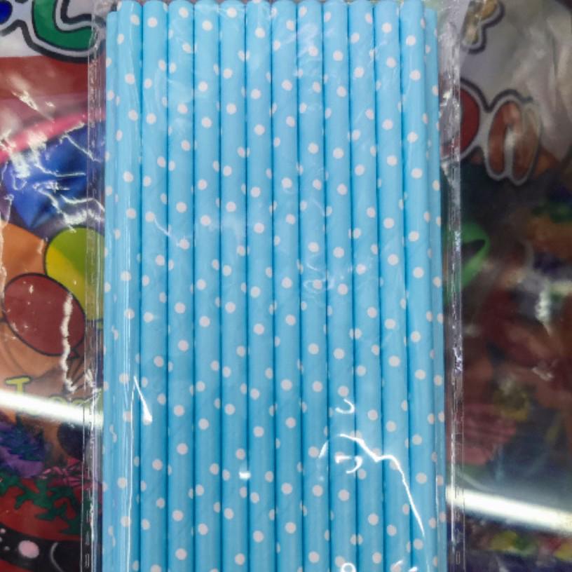 Individually Wrapped Biodegradable Striped Paper Straws