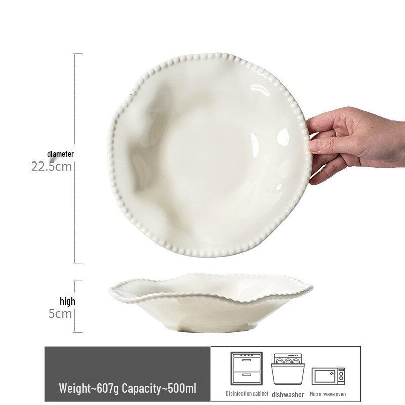 

Abay Jiao Zhi Cream Ceramic Flower Bowl