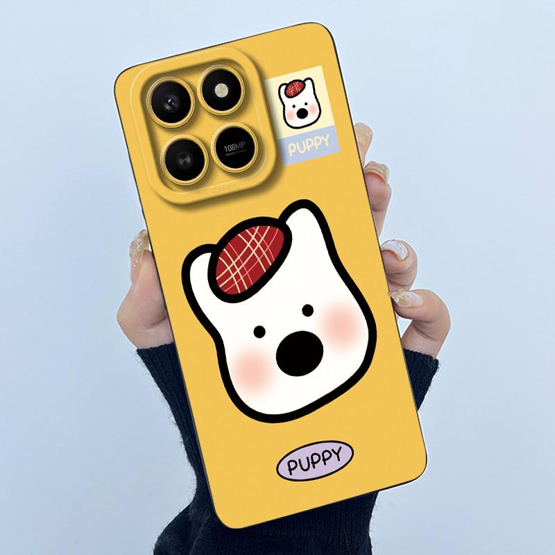 Case For Honor X7d Cute Panda Sweet Girls Cats Liquid Silicone Soft Back Cover For Honor 400 Smart 5G Bumper Protective Casing