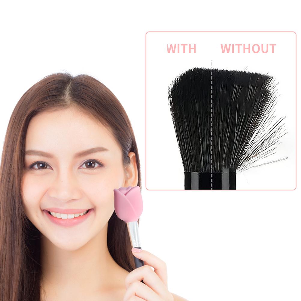 Etui na pędzle do makijażu Silikonowy uchwyt na pędzle do makijażu Wielokrotnego użytku pokrowiec przeciwkurzowy Etui na pędzle do