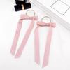 Sweet  Ribbon Bow long metal ring earrings earrings simple temperament female personality