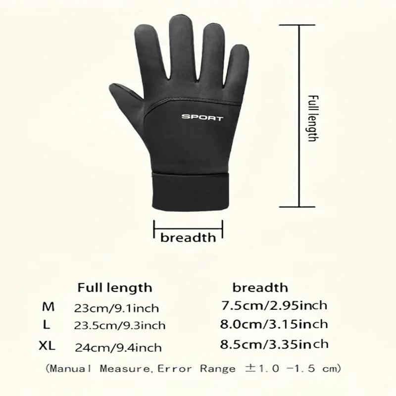 1 Pair Winter Waterproof Windproof Anti-Slip Touchscreen Warm Gloves, Suitable For Outdoor Cycling, Driving, Skiing, Unisex