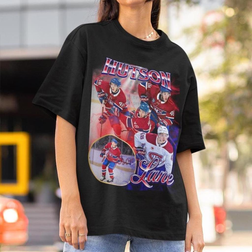 Lane Hutson Vintage 90s Montreal Canadiens NHL Hockey Design Retro Bootleg Gift Classic Graphic Unisex T-Shirt Limited Edition Habs Shirt