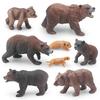 High-quality Pvc Static Brown Bear Growth Cycle Model Perfect For Animal Lovers Collectors Display