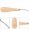 Leather Awl Set Steel Cone Punching with Beech Handle Diamond Round Tip for Leather Punching Stitching Tool for Belts Wallets