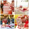 1-10PCS Valentines Decor Artificial Flower Berry Branches Heart Shape Berry Fake Flowers Anniversary Wedding Home Decor