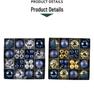 Electroplated Irregular Christmas Tree Ball Ornaments - Painted Plastic Hanging Baubles with Gift Box