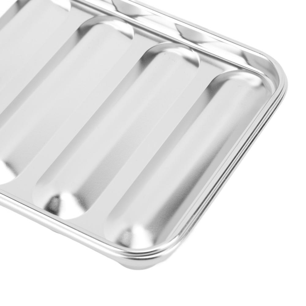Silver Sausage Mold 304 Stainless Steel Sausage Baking Mold Durable Hot Dog Mold  Multi-Purpose