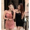 Korean version of fashionable versatile dress women's summer design feeling waist and thin hip skirt pure desire Spice girl high-end short skirt