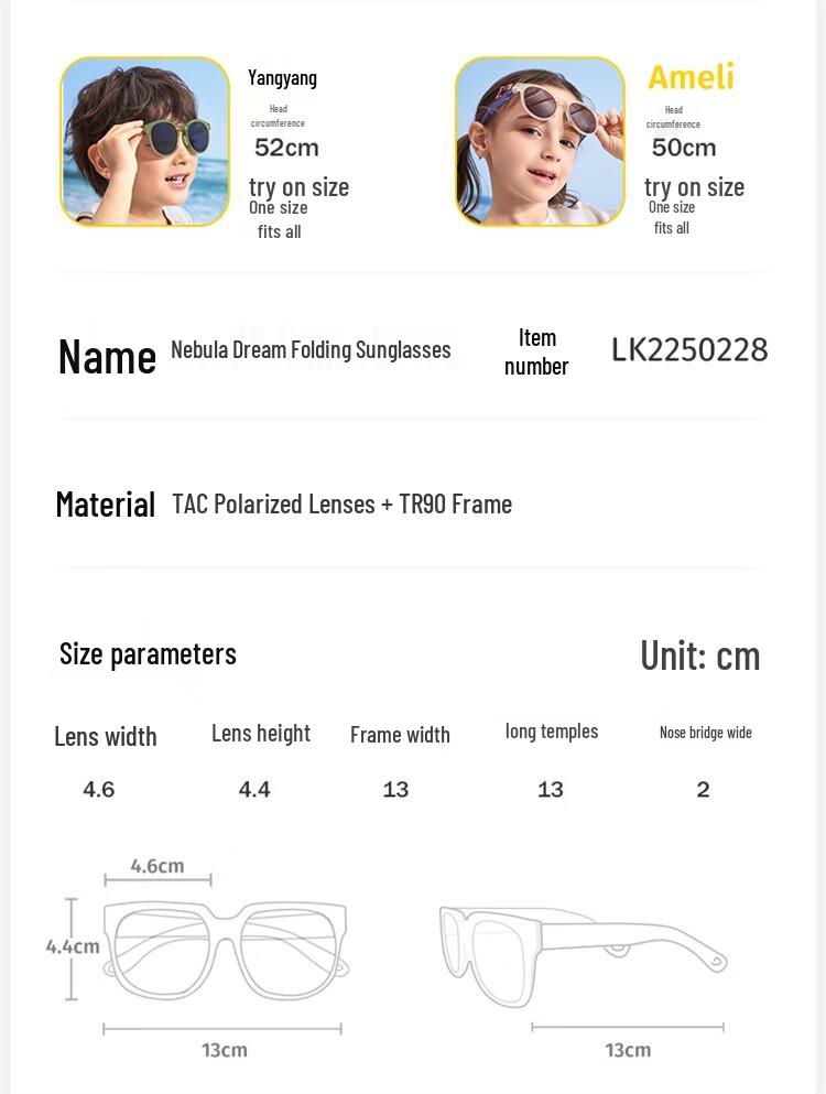 Lemon Baby Foldable Kids Sunglasses