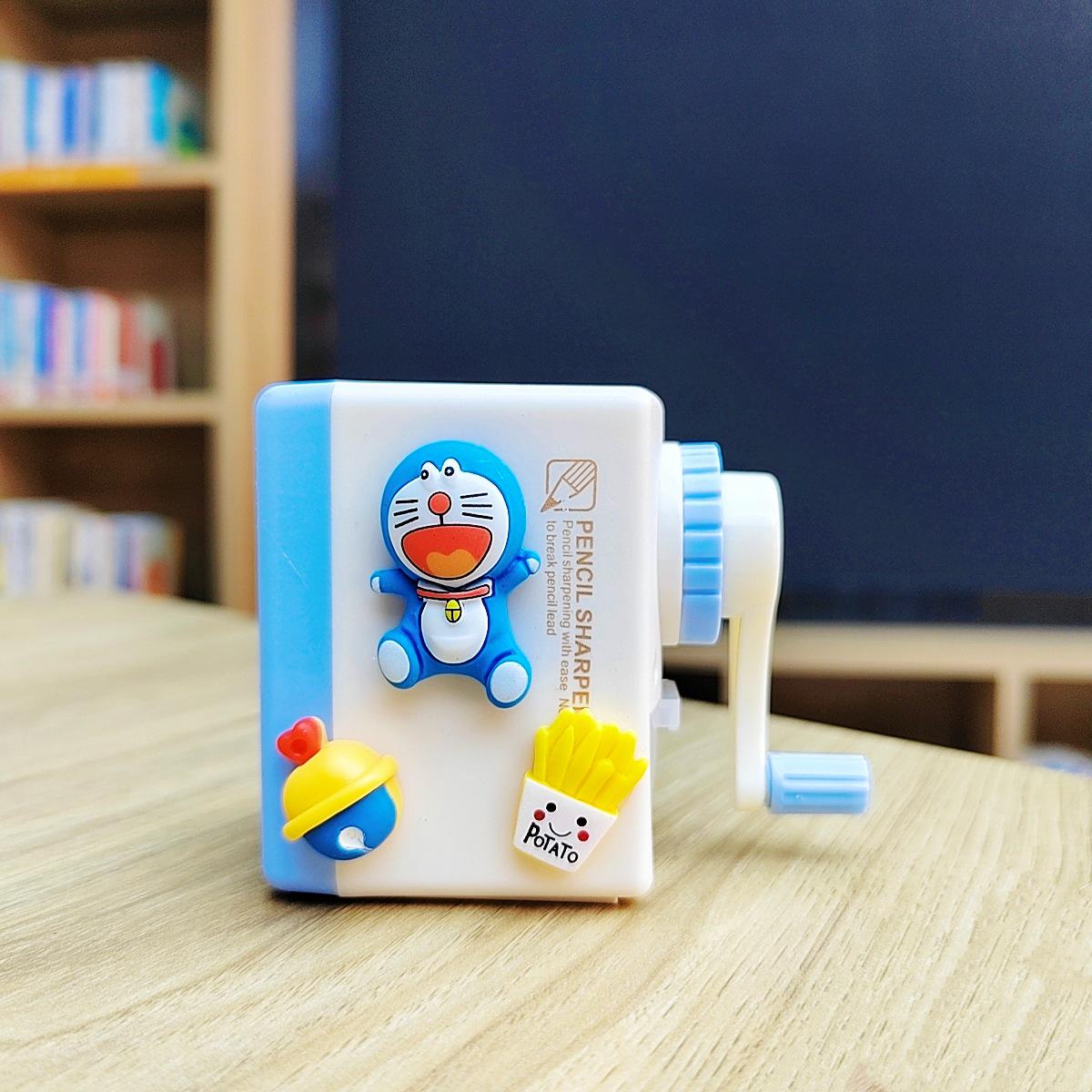 Creative Cartoon Hand-Crank Single-Hole Pencil Sharpener for Kids