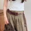 Hair Accessories Dress Waist Chain Rose Ethnic Style Bead Waist Belt  Daily
