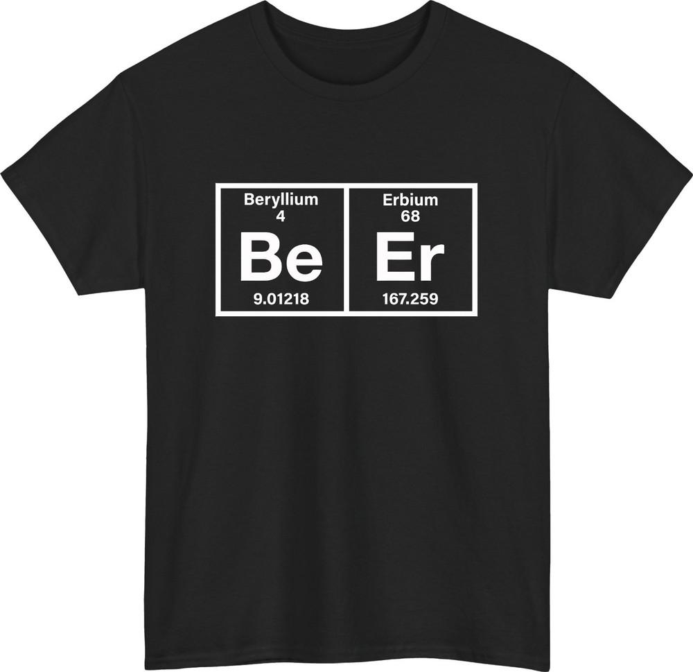 Funny Periodic Table TShirt Chemistry Symbols Be Er Science Meme Unisex Tee