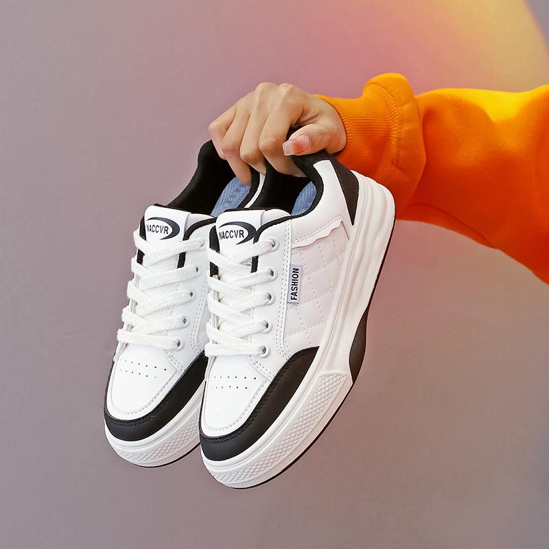 Spring student versatile little white board shoes women's flat bottom low top lightweight casual single shoes retro classic sports shoes