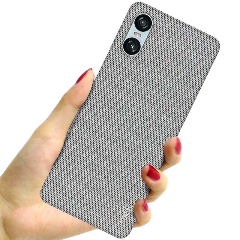 IMAK Ruiyi Series for Sony Xperia 10 VI Case Fabric Texture Leather+PC Phone Back Cover