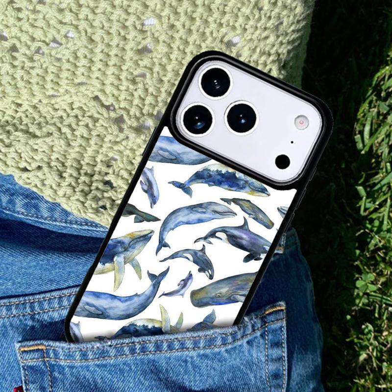 Cute Dolphin Ocean Phone Case Cover for IPhone 11 12 13 14 15 16e 17 Pro Max Coque for IPhone 17 Air