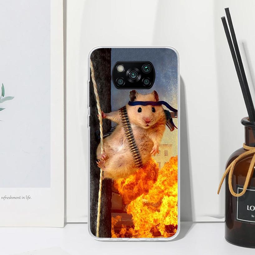 Cute Lovely Pet Hamster Phone Case For Xiaomi Poco X7 X6 X5 M7 M8 Pro F7 Ultra Redmi 15C 15 13C 13 12C 12 10 10C 10A Art Fundas