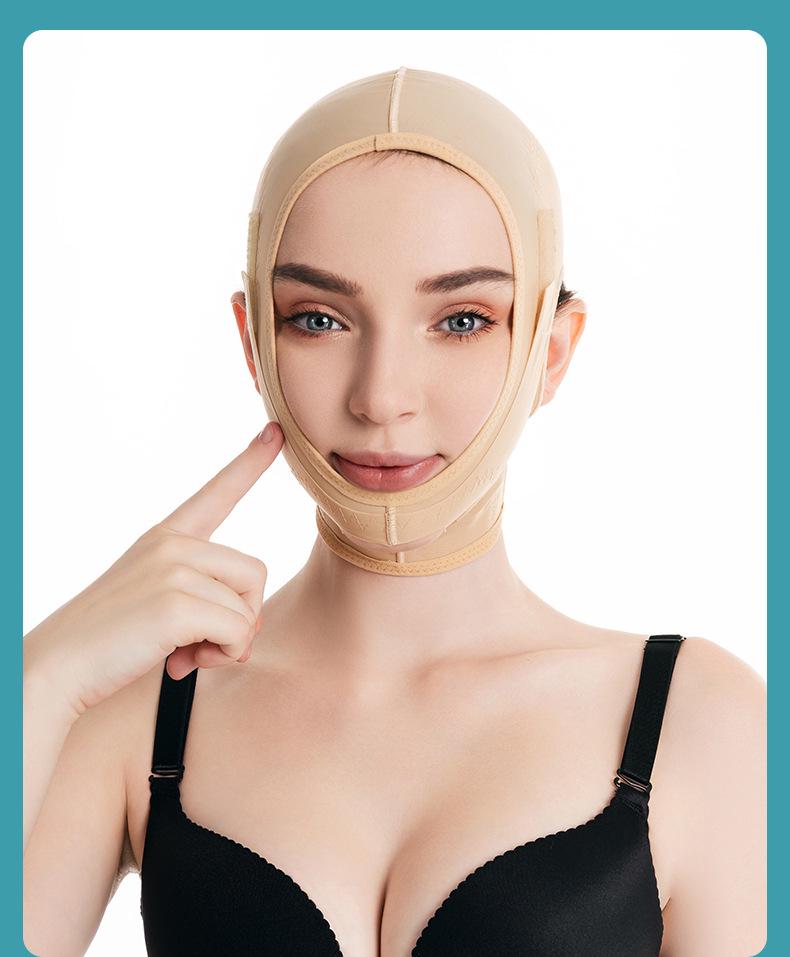 V-Line Face Slimming Mask: Post-Surgery Headband for Double Chin Shaping, Sculpting, and Lifting Chin Strap.
