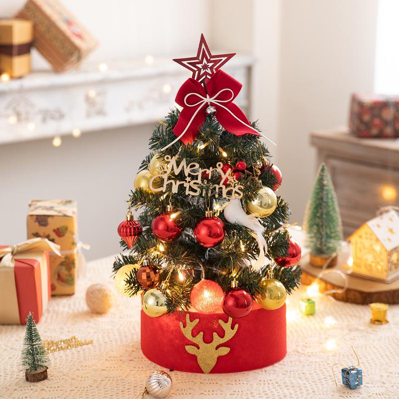45cm Snow-Flocked Christmas Tree Set with DIY Ornaments - Perfect for Holiday Decor