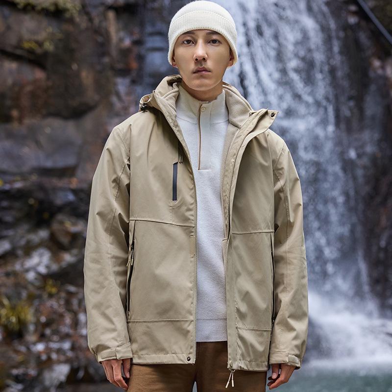 Premium 3-in-1 Outdoor Shell Jacket - Corporate Logo, Windproof, Waterproof, Ideal for Hiking and Mountaineering.