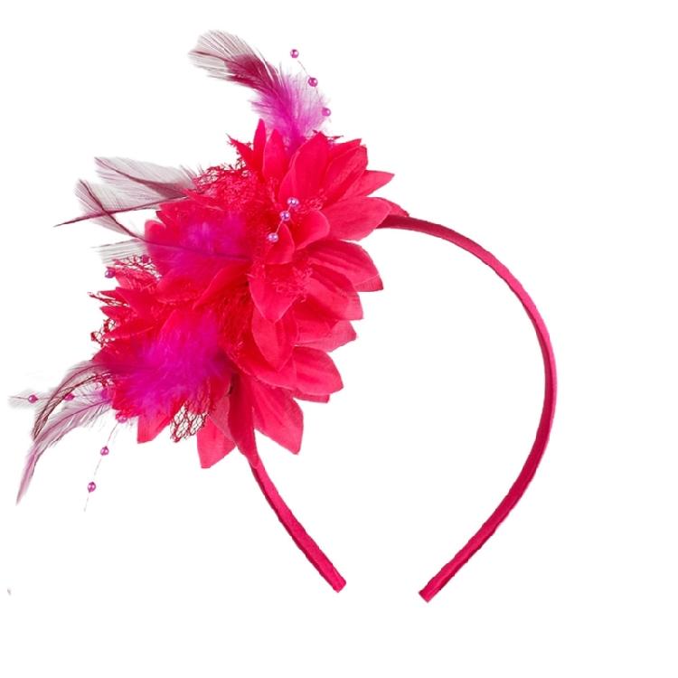 Sparkling Feathered Hairhoop Hair Ornament For Carnivals Celebration Soft Elastic Band Bright Color Hairband for Event