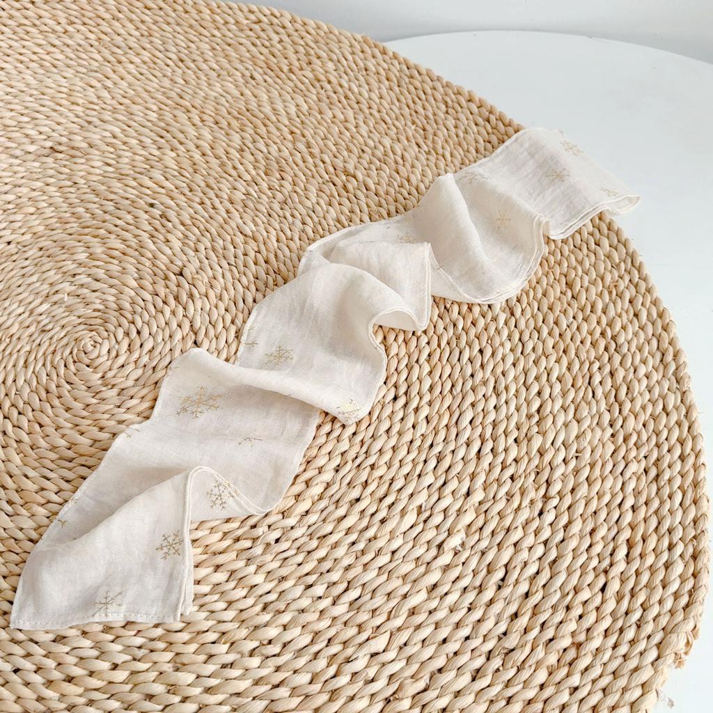 Retro Small Plaid Linen Square Scarf Literary And Versatile Women'S Summer Neck Protection Small Silk Scarf Scarf Accessories