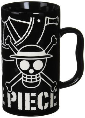 Kanesho Pottery "One Piece" Pirate Flag Water-Repellent Mug, 600ml, Black, 122197