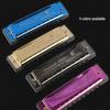 Four-Color Beginner 10-Hole Blues Harmonica in ABS Box