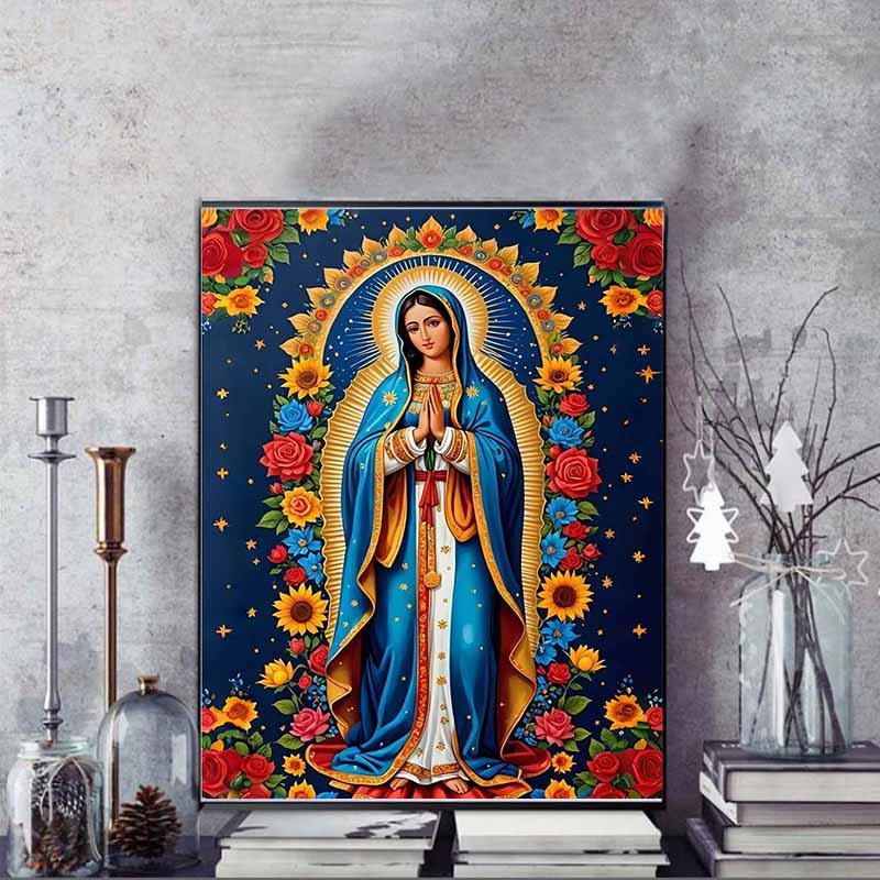 5D Character Bless Diamond Painting Painting Art Set, DIY Cross Stitch Rhinestone Art and Crafts Decoration Home Wall Decoration Mural