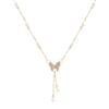 French Style Women Gold Plated Butterfly Tassel Pendant Necklace Suitable For Daily Party Wear Birthday Gifts Bridesmaid Jewelry