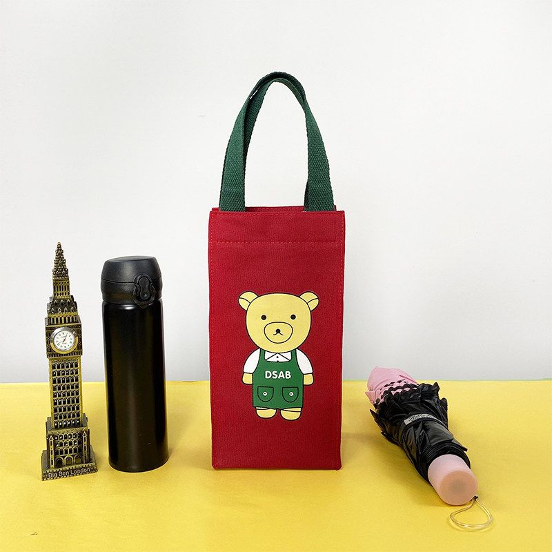 Canvas Cup Sleeve, Portable Water Bottle Bag, Thermal Cup, Pot, Umbrella Storage Pouch, Large Capacity Thermos Cup Protective Cover