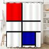 Brightly Colored Rectangular Shower Curtain Modern Design For Bathroom Decoration Easy Installation Maintenance Home Decor Item