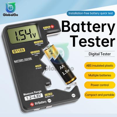9V Battery Tester Ultra-small AA AAA Button Cell Universal Household LCD Digital Display Battery Tester Power Bank Detector Tool