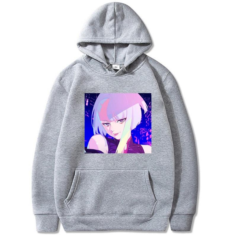 Lucy EDGERUNNERS Hoodies Women Men Long Sleeve Hooded Sweatshirts Unisex Casual Streetwear Y2K Street Fashion Clothing