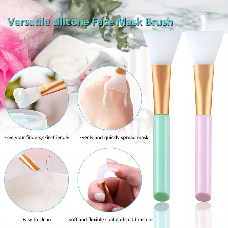 6 Pieces Face Brush Set, Manual Silicone Exfoliating Lip Brush Nose Cleansing Brush and Mask Brush for Facial Skin Care
