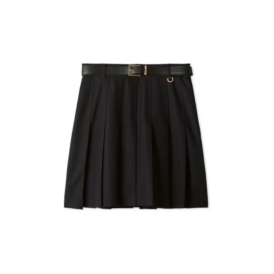Lily Brown Pleated Skirt Shorts with Belt LWFP244014 Women s