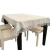 Europäische Kaffeetisch-Tischdecke Wasserlösliche Spitze Jacquard-Stoff Modern Schlicht Weiß Rechteckige Esstischdecke