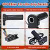 48V Electric Bike Throttle Grip with LCD Voltage Display & Cruise Control, Replacement for Jetson Haze Folding Ebike, DYU Y16 Electric Bicycle, 6-Pin