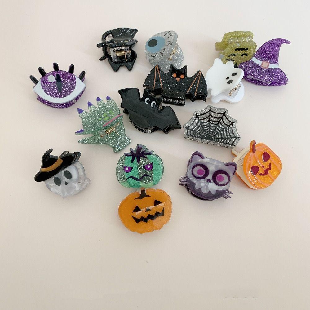 Bat Ghost Grab Clip Small Halloween Hairpin Unique Halloween Mini Grab Clip  Kids