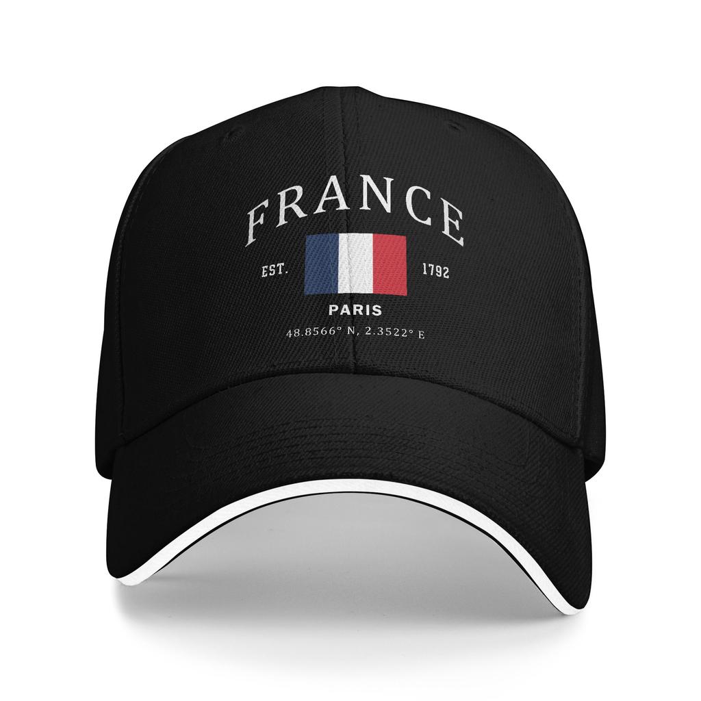 Custom Cool French Flag With The Coat Of Arms Baseball Cap WoUnisex Unisex Adjustable Adult Dad Hat Hip Hop Sun Hat
