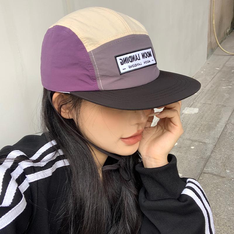 

Кепка быстросохнущая с цветовой гаммой Детская с плоским козырьком Модный бренд Личность Универсальная для лица Маленький козырек Широкий козырек Бейсболка Adult average size фиолетовый