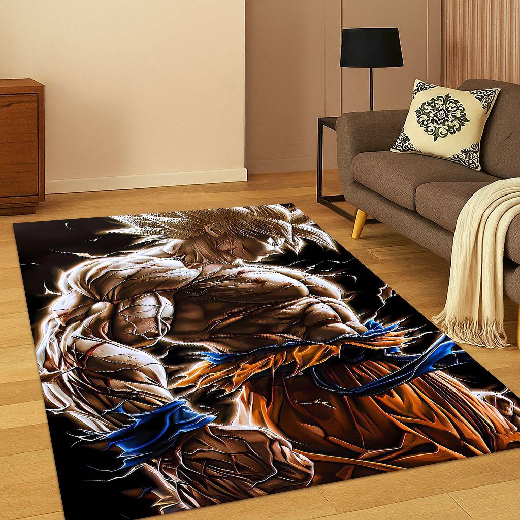 3D Anime D-Dragon Ball Gamer Cartoon Carpet Rug for Bedroom Living Room Sofa Doormat Home Decor,kid Game Area Rug Non-slip Gift