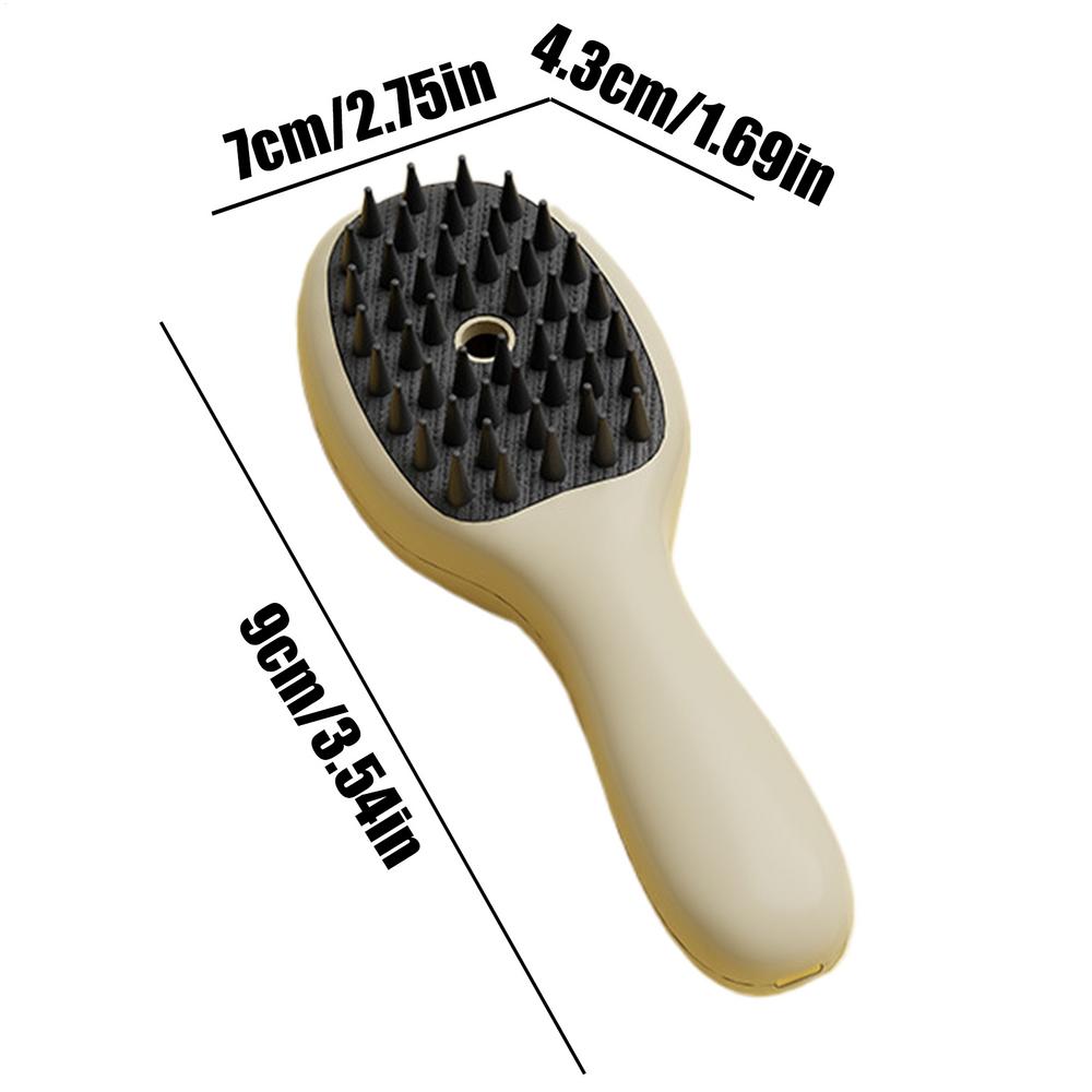 

Cat Steamer Brush Anti-Static Quick Comb Cat Grooming Tool For Outdoor Detailing Home Cleaning Indoor Bathing Grooming Daily бежевый