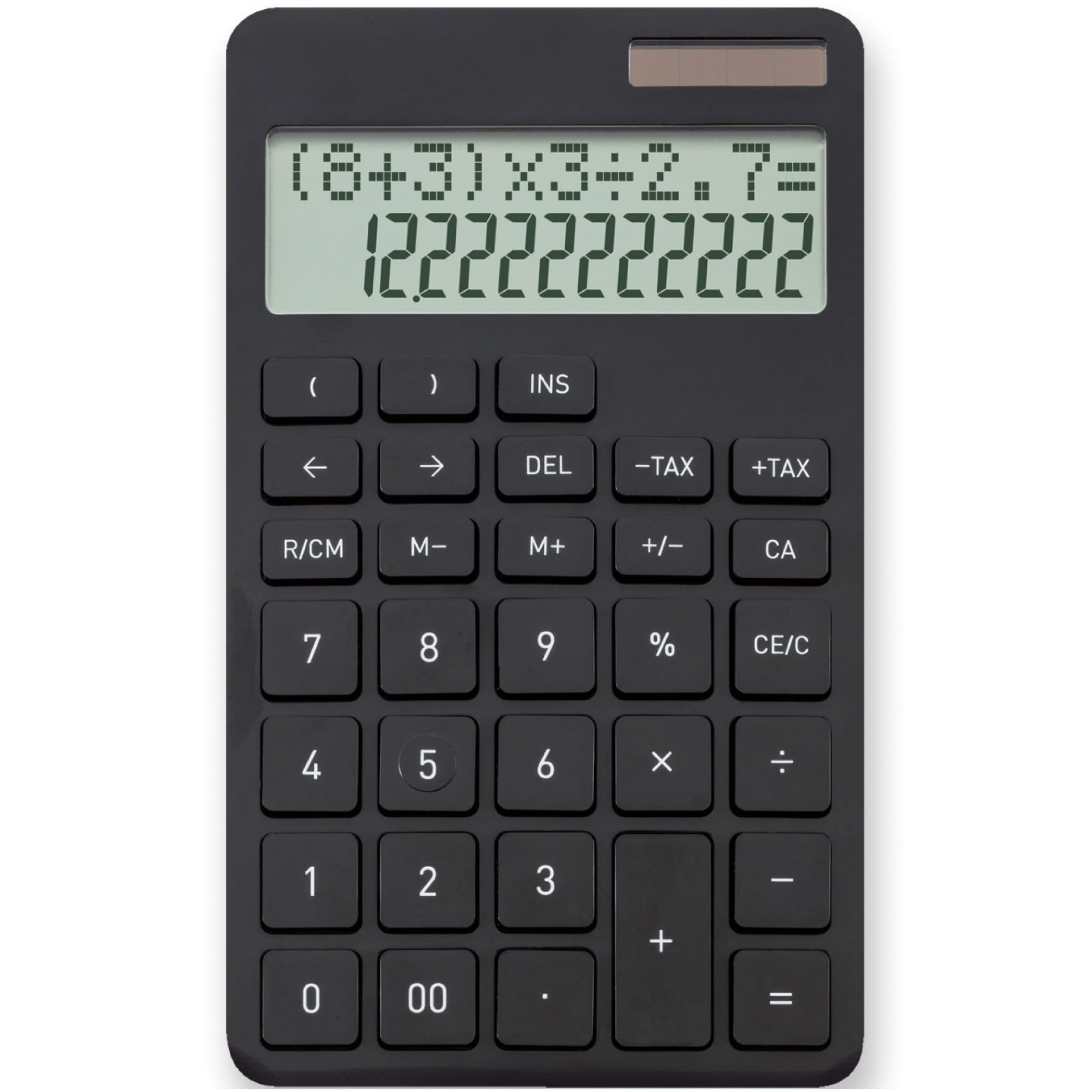 

Asuka formula bracket partial fast tax tax memory simple design 12-digit calculator, display, calculation, black, stylish, correction, typing, чорний