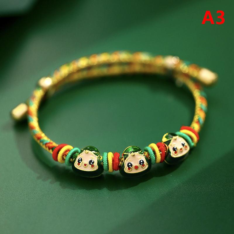 Китайский традиционный этнический стиль Цветная веревка Сплав Ручная работа Цветная нить Детский Младенец Взрослый Красная веревка Браслет A3
